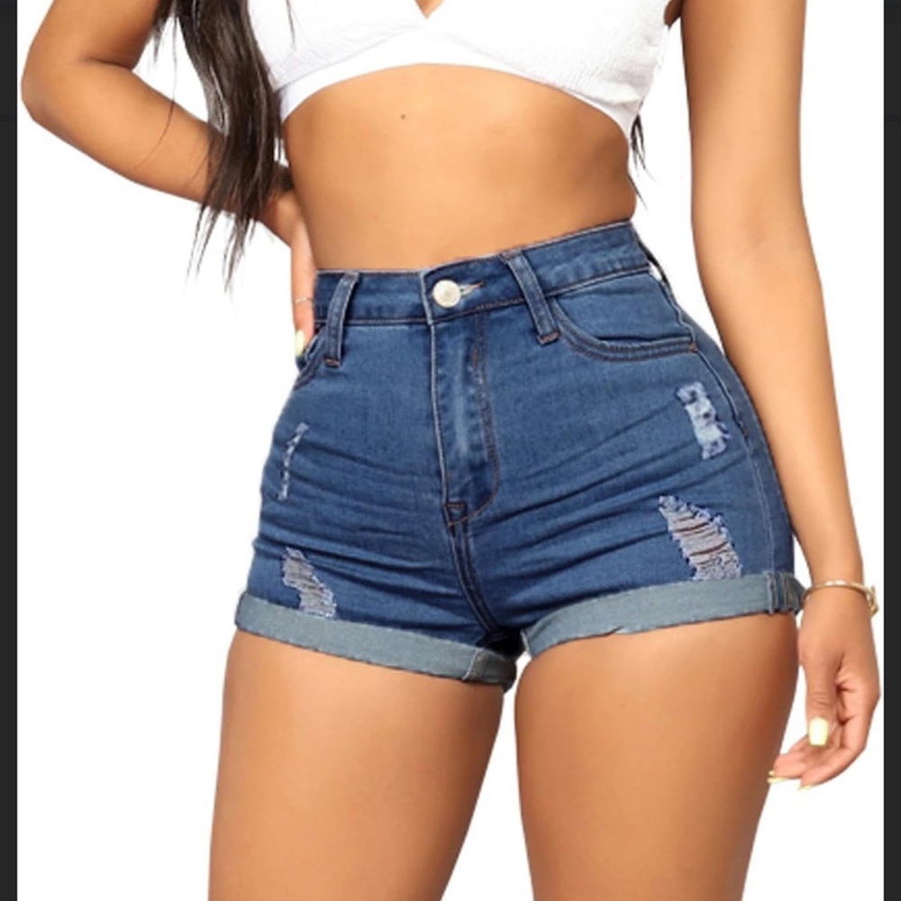 NWT- Denim High-Waisted Women Denim Shorts/ Short Shorts / Blue Jean Shorts